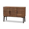 Image of Baxton Studio Selena Mid-Century Modern Brown Wood 3-Door Sideboard Buffet Selena-Caramel/Brown-Buffet