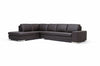 Image of Baxton Studio Callidora Brown Leather Sectional Sofa with Right Facing Chaise Living Room Furniture 766-sofa/lying-M9805-Reverse