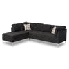Image of Baxton Studio Richie Modern And Contemporary Two-Tone Dark Grey And Steel 2-Piece Sofa Sectional R8002B-Dark Grey-LFC