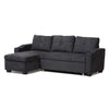Image of Free Shipping - Baxton Studio Lianna Modern and Contemporary Fabric Upholstered Sectional Sofa Living Room Furniture R8068-Dark Grey-Rev-SF