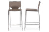 Image of Baxton Studio Montclare Modern and Contemporary Taupe Bonded Leather Upholstered Modern Counter Stool (Set of 2) ALC-1083A-65-Taupe