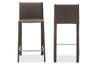 Image of Baxton Studio Crawford Modern and Contemporary Taupe Leather Upholstered Counter Height Stool (Set of 2) ALC-1822A-65-Taupe