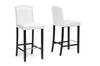 Image of Baxton Studio Libra Modern Bar Stool with Nail Head Trim (Set of 2) Bar Furniture BBT5111 Bar Stool-White