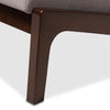 Image of Baxton Studio Vino Mid-Century Modern Walnut Wood Grey Fabric LB159-Grey/Walnut 3PC Set
