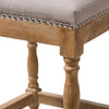 Image of Baxton Studio Paige French Vintage Cottage Weathered Oak Finish Wood and Beige Fabric Upholstered Bar Stool TSF-630-28-Beige-CS