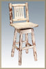 Image of Montana Woodworks Log Swivel Barstool MWBSWSNR