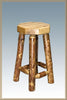 Image of Montana Woodworks Glacier Country Log Barstool MWGCBN