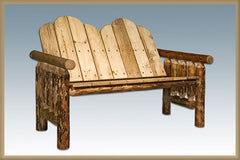 Montana Woodworks Glacier Country Log Deck Bench MWGCDB