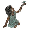 Image of Design Toscano Butterfly Wonder, Little Girl Cast Bronze Garden Statue AS26046