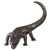 Image of Design Toscano Gator on the Prowl: Spitting Bronze Alligator Garden Statue SU1860