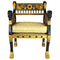 Design Toscano Caesar's Royal Lions Hand-Carved Throne Chair KS1084