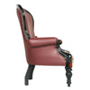 Image of Design Toscano Victorian Rococo Faux Leather Wing Chair AF71118