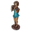 Image of Design Toscano Sea Shell Sounds Standing Girl Cast Bronze Garden Statue PN6572