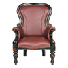 Image of Design Toscano Victorian Rococo Faux Leather Wing Chair AF71118