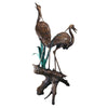 Image of Design Toscano Two Herons on a Log Cast Bronze Garden Statue PN6805
