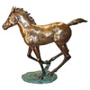 Image of Design Toscano Galloping Horse Foal Cast Bronze Garden Statue PB1165