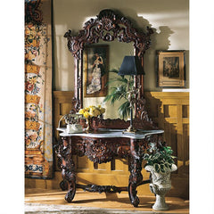 Design Toscano Hapsburg Mirror and Marble Topped Console Table GR2232