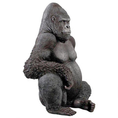 Design Toscano Black-back Western Lowland Gorilla Giant Great Ape Statue NE9009