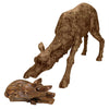 Image of Design Toscano Mother Deer Doe Nudging Baby Fawn Cast Bronze Garden Statue Set KW919456
