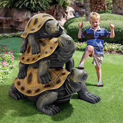 Design Toscano "Three's a Crowd" Stacked Turtle Statue NE150001