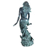 Image of Design Toscano Goddess of the Sea, Mermaid of the Isles Spitting Bronze Garden Statue SU1866