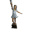 Image of Design Toscano Racing Grand Scale Flower Arbor Kids Cast Bronze Garden Statue KW28605