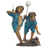 Image of Design Toscano Double Trouble Fishing Boys Cast Bronze Garden Statue PN7504