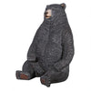 Image of Design Toscano Sitting Pretty Oversized Black Bear Statue with Paw Seat NE867226