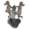 Image of Design Toscano Fun in the Sun Girls Cast Bronze Garden Statue KW29440