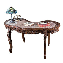 Design Toscano The Mountbatten Hardwood and Solid Marble Desk AE2401