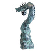 Image of Design Toscano Asian Dragon with Oriental Power Orb Bronze Garden Statue PK2145
