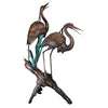 Image of Design Toscano Two Herons on a Log Cast Bronze Garden Statue PN6805