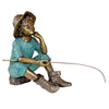 Image of Design Toscano Fish Wish Fisherboy Cast Bronze Garden Statue PN6961