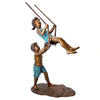 Image of Design Toscano Swinging Children Solid Cast Bronze Garden Statue PN7538