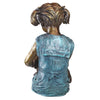 Image of Design Toscano Sitting Savannah, Girl with Dog Cast Bronze Garden Statue PN6341