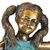 Image of Design Toscano Brittany with a Basket, Little Girl Cast Bronze Garden Statue PN6326