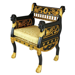 Design Toscano Caesar's Royal Lions Hand-Carved Throne Chair KS1084