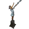 Image of Design Toscano Racing Grand Scale Flower Arbor Kids Cast Bronze Garden Statue KW28605