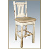 Image of Montana Woodworks Log Barstool with Back MWBSWNR