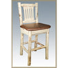Image of Montana Woodworks Log Barstool with Back MWBSWNR