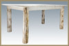 Image of Montana Woodworks Log 4 Post Dining Table with Leaves MWDT4PL