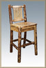 Image of Montana Woodworks Glacier Country Log Barstool MWGCBSWNR