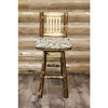 Image of Montana Woodworks Glacier Country Log Barstool With Swivel Seat MWGCBSWSNR