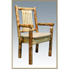 Image of Montana Woodworks Glacier Country Log Captain's Chair MWGCCASCN