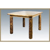 Image of Montana Woodworks Glacier Country Log 4 Post Dining Table with Leaves MWGCDT4PL