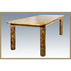 Image of Montana Woodworks Glacier Country Log 4 Post Dining Table with Leaves MWGCDT4PL