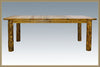 Image of Montana Woodworks Glacier Country Log 4 Post Dining Table with Leaves MWGCDT4PL