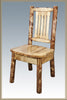 Image of Montana Woodworks Glacier Country Log Dining Chair MWGCKSCN