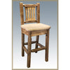 Image of Montana Woodworks Homestead Barstool with Back MWHCBSWNRSL