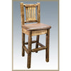 Image of Montana Woodworks Homestead Barstool with Back MWHCBSWNRSL